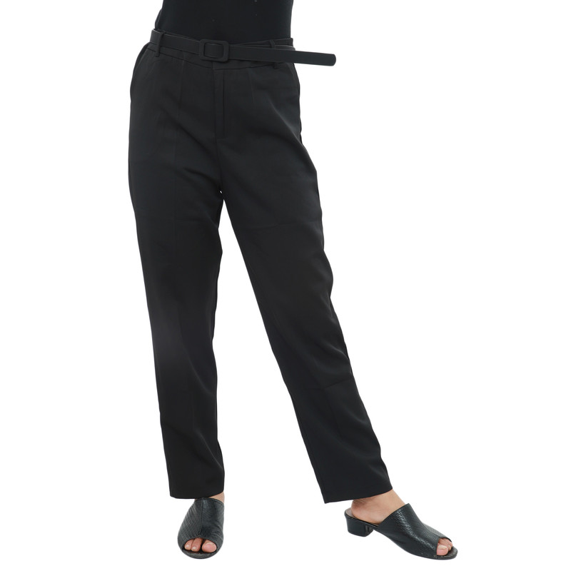 Cotton Side Pocket Design With Belt Formal Pant For Women