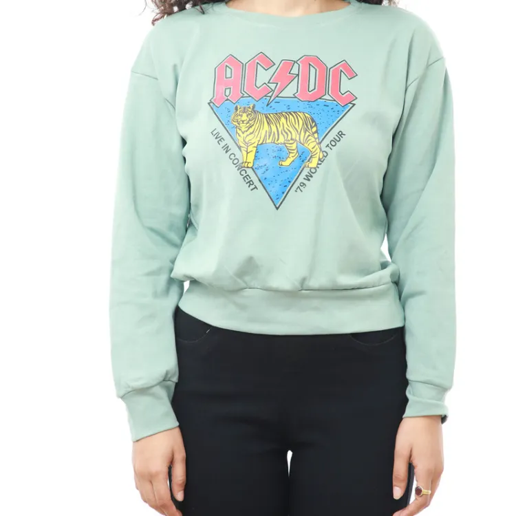 Cotton Round Neck Full Sleeve Front Printed Sweatshirts For Women