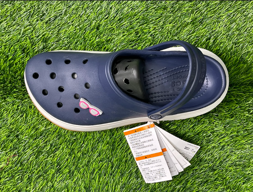 Unisex Dark Blue Crocs Slippers Double Sole