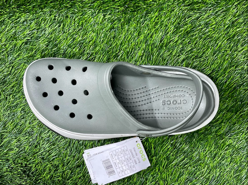 Unisex grey Crocs Slippers Double Sole