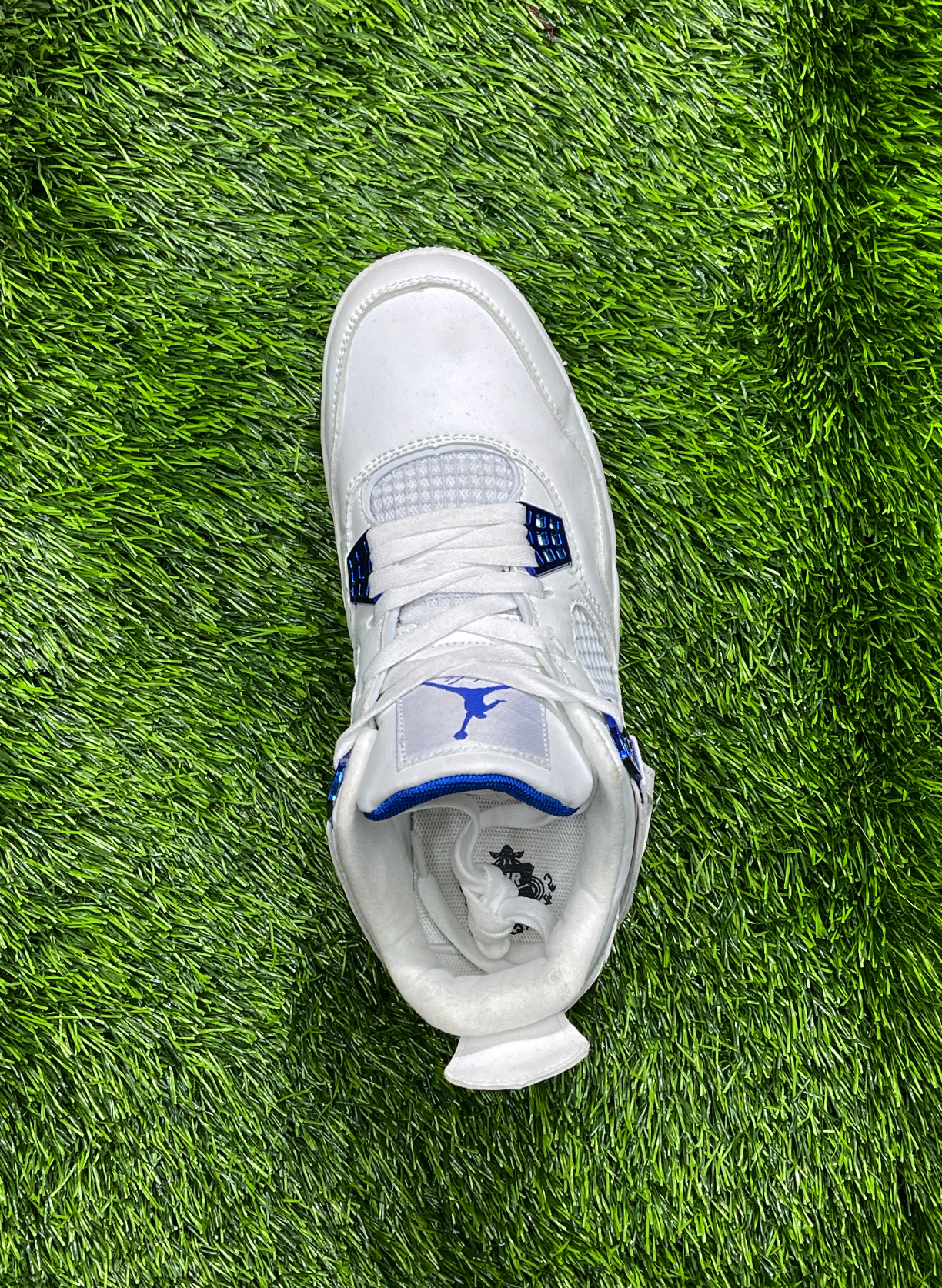 Nike Air Jordan 4 - Metallic Blue Sneaker / Shoe