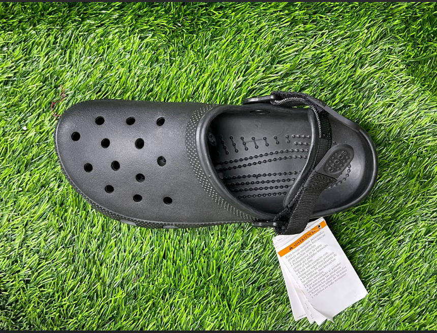 Unisex Black Crocs Slipper with Grip Sole