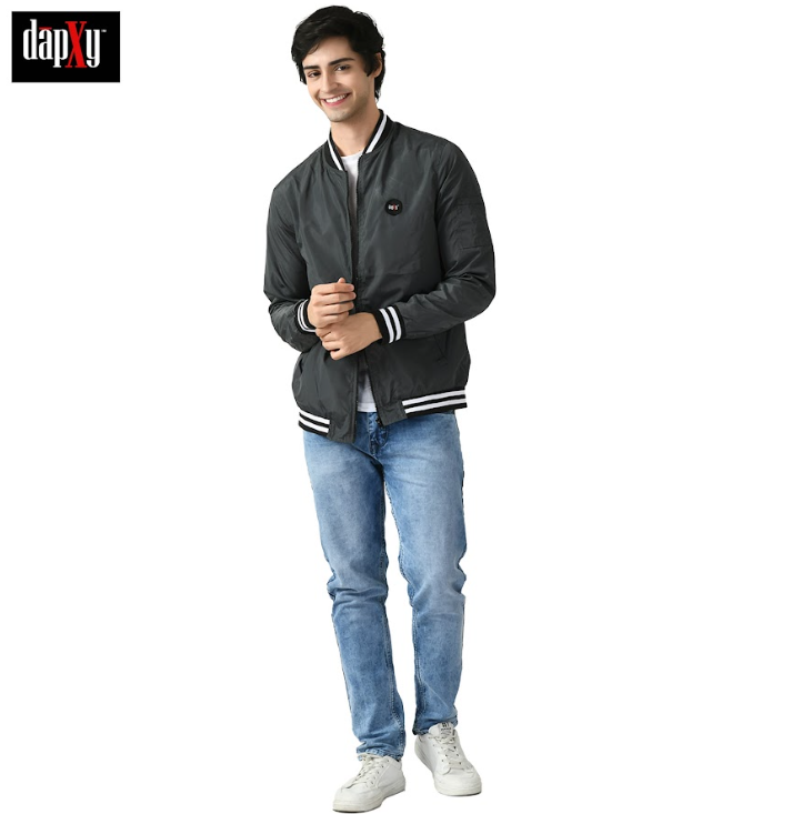 Dapxy Men Solid Brand Logo Puffer Jacket (DMW-9)