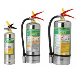 Safex Clean Agent Stored Pressure Type Fire Extinguisher (Stainless Steel)
