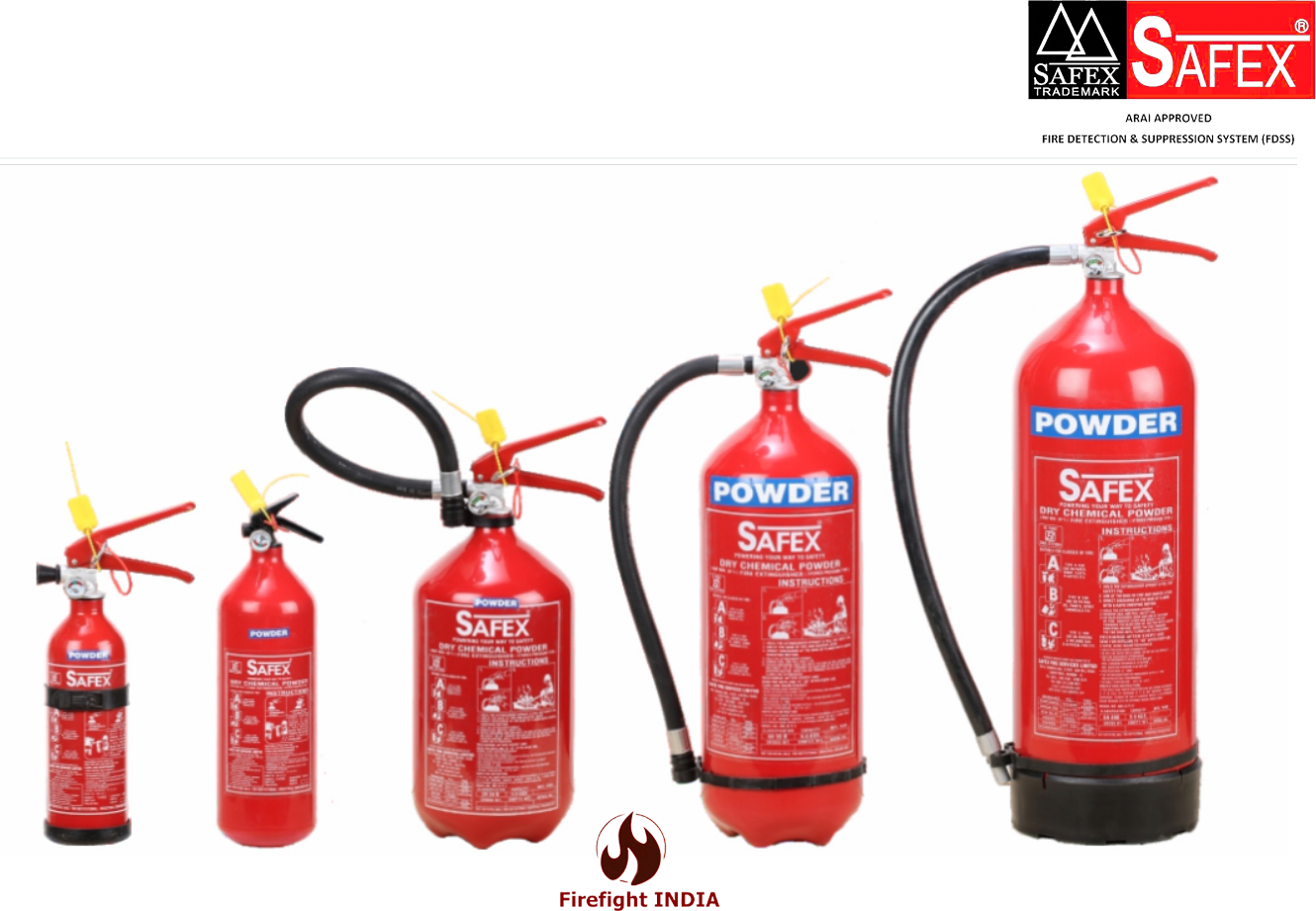 Safex Powder Based Fire Extinguisher (Aluminum)