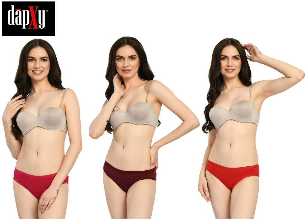 Dapxy Pack of 3 Women Antibacterial Soft Hipster Panty (DUG-1)