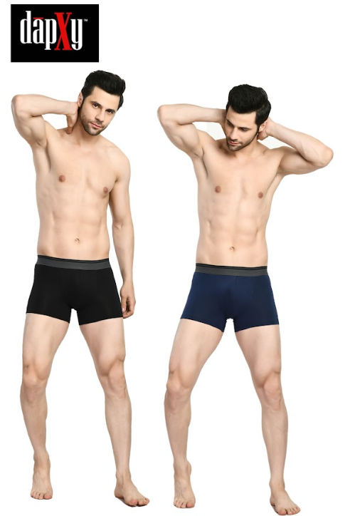 Dapxy Pack of 2 Men's Anti Bacterial Micromodal Airsoft Trunk (DUG-9)