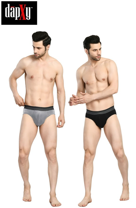 Dapxy Pack of 2 Men's Anti Bacterial Micro-modal Airsoft Brief (DUG-12)