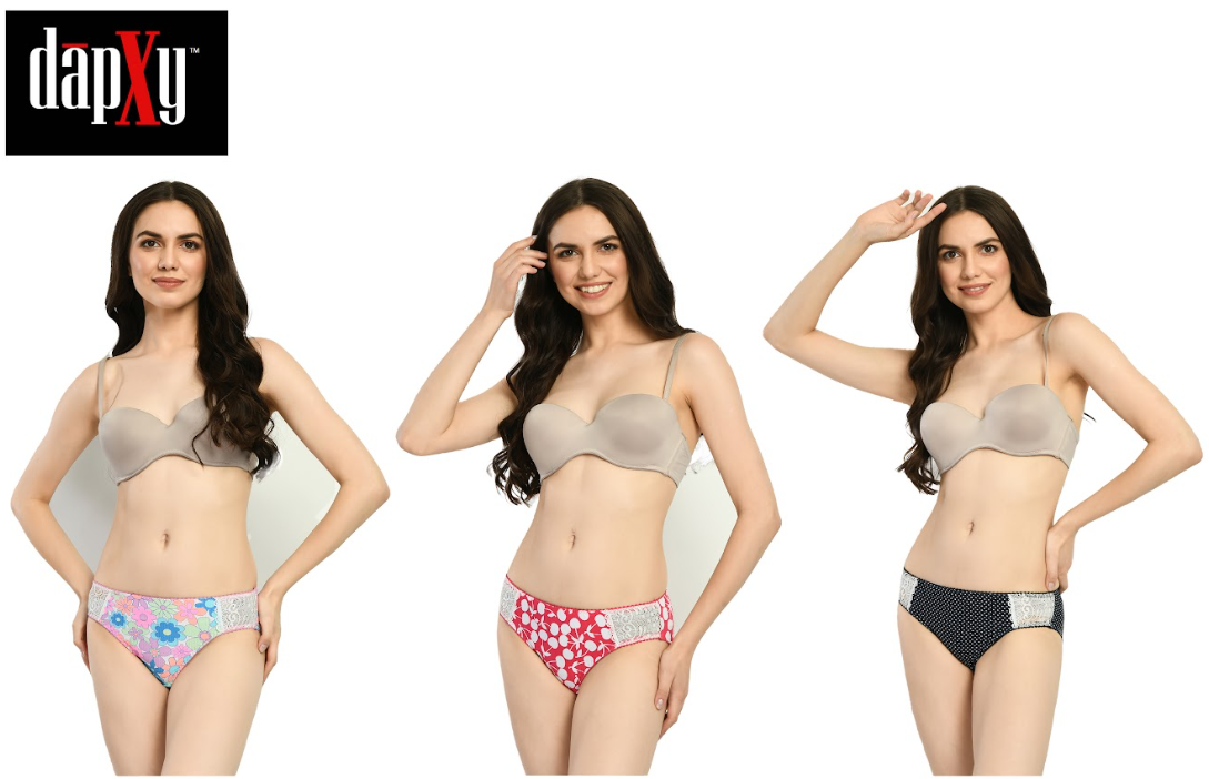 Dapxy Pack of 3 Women Antibacterial Soft Hipster Printed Panty (DUG-3)