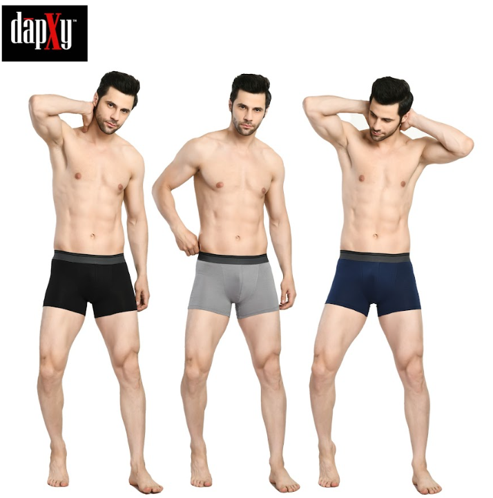 Dapxy Pack of 3 Men's Anti Bacterial Micromodal Airsoft Trunk (DUG-11)