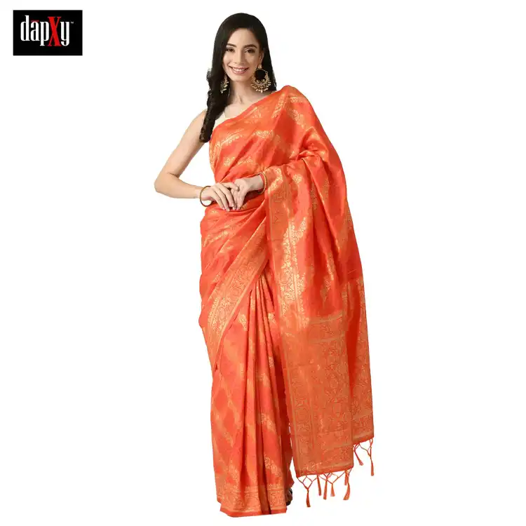 Dapxy Banarsi Silk Designer Saree With Blouse Piece (DS- 130)