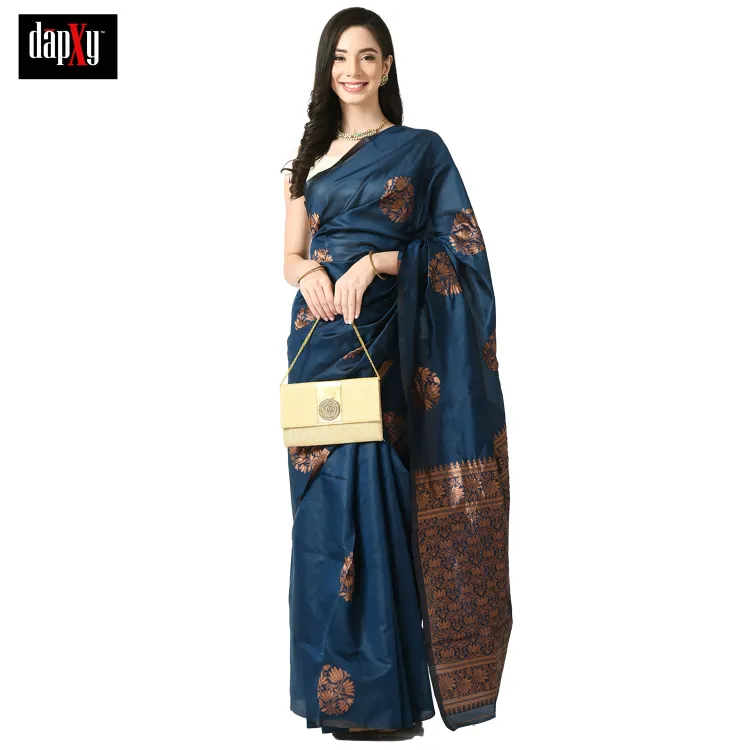 Dapxy Banarsi Silk Designer Saree With Blouse Piece (DS-124)