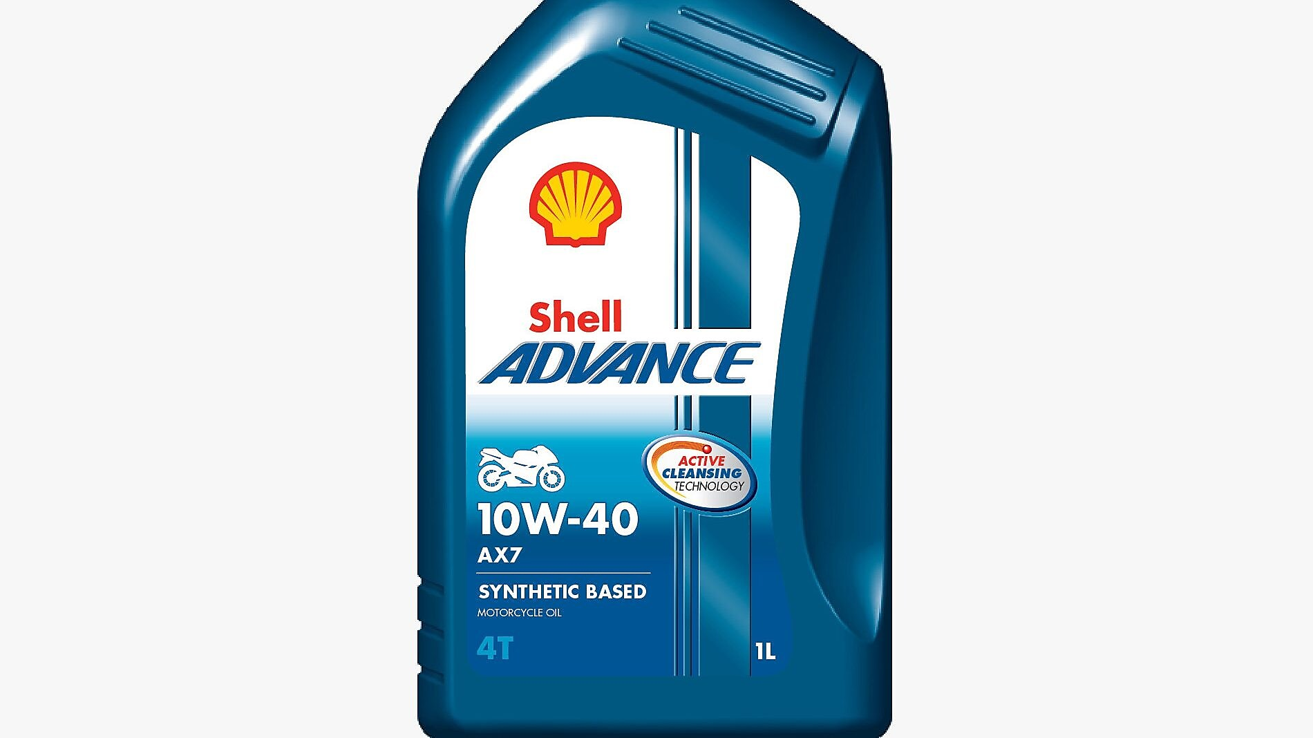 Shell Advance AX7 10W 40 SM/MA2 Synthetic Motorcycle Oil - 1Ltr