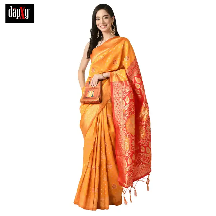 Dapxy Banarsi Silk Designer Saree With Blouse Piece (DS- 144)