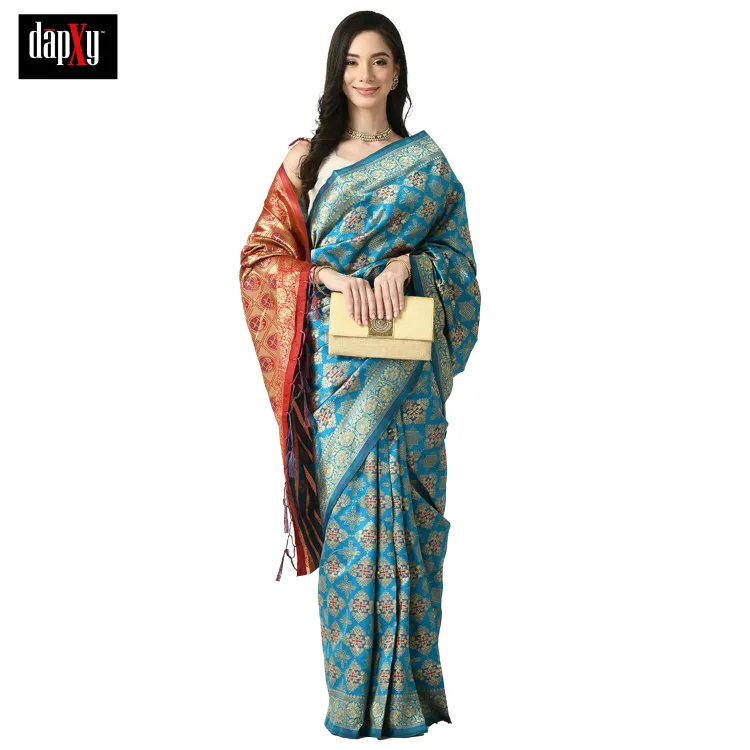 Dapxy Banarsi Silk Designer Saree With Blouse Piece (DS- 140)