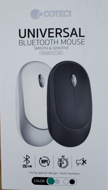 COTECi Bluetooth Wireless Mouse Slim Dual Mode Bluetooth 5.1 and 2.4G Wireless