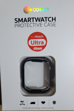 CoteetCi Apple Watch Series 7 41mm Case Hard PC Case with Built-in Tempered Glass Screen Protector 360° Full Body Protection