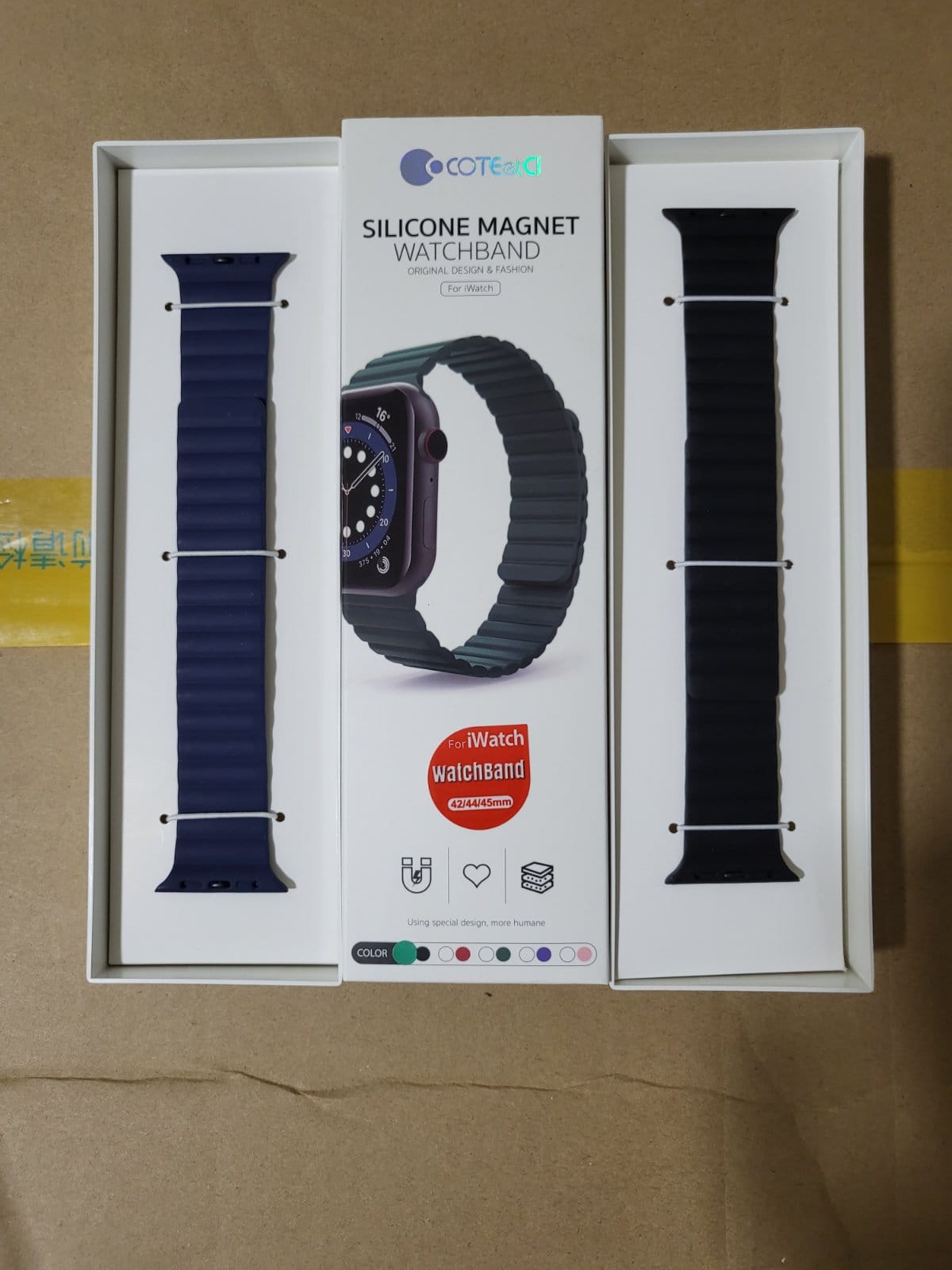 COTEeta    Silicone Rubber Skin-Friendly Waterproof Magnetic Bracelet Watch Strap For  Watch