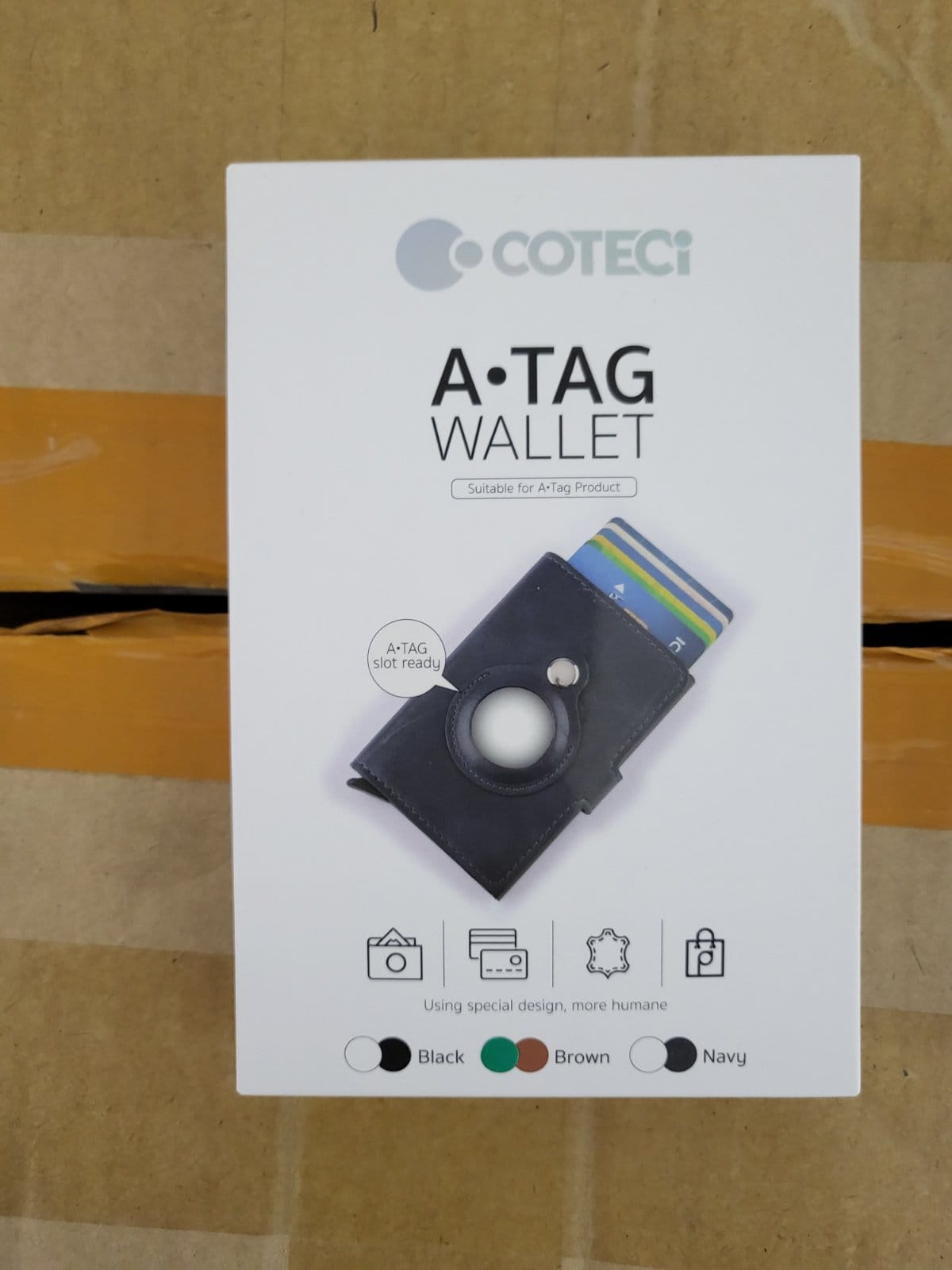 Smart Wallet for AirTag, COTECi   Card Slide Wallet Credit Card Holder with RFID Minimalist Wallet for Men, black-1, small, Modern