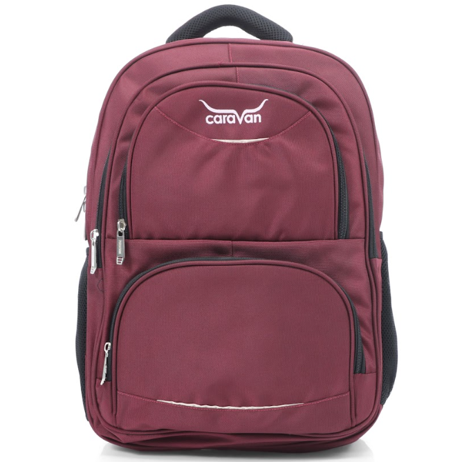 Solid Multiple Pocket Backpack Maroon Model No:328
