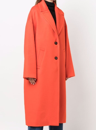 Wool straight-cut Long Oversized Coat