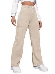 Female Beige Casual Pocket Cargo Pant