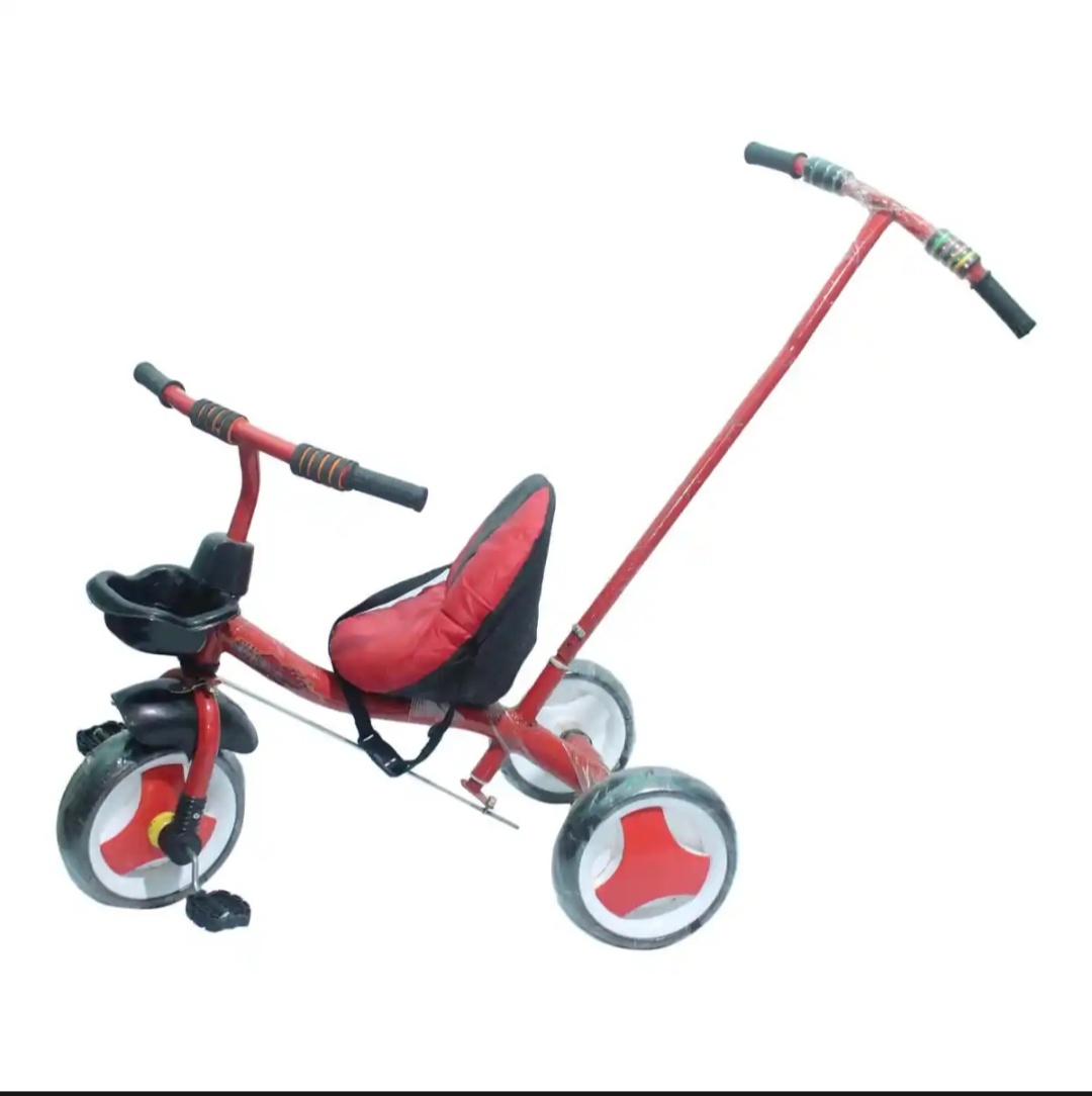 Baby Red Tricycle With Push Handle