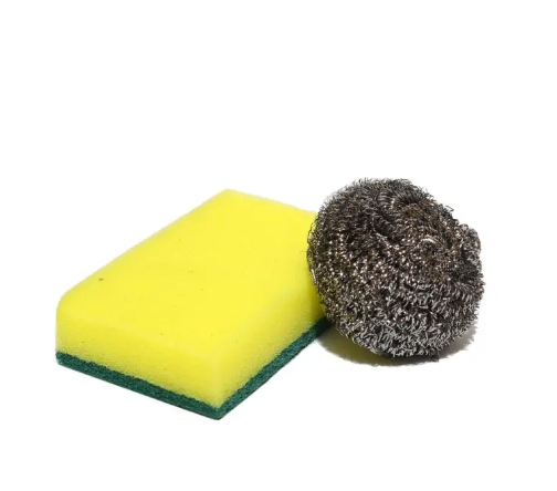 Dish Washing Sponge With Steel Scrub ( Pack of 2)