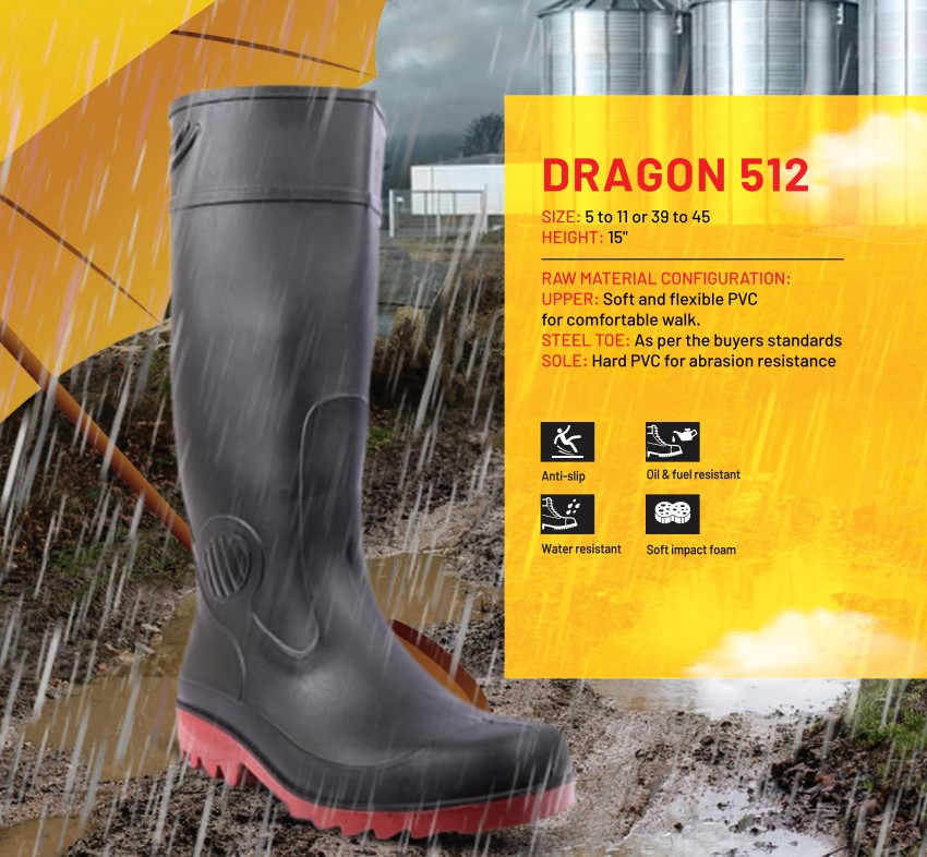 Hillson Dragon Safety Gumboots - 512