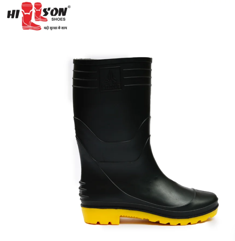 Welcome yellow Gumboot is made in dual-density