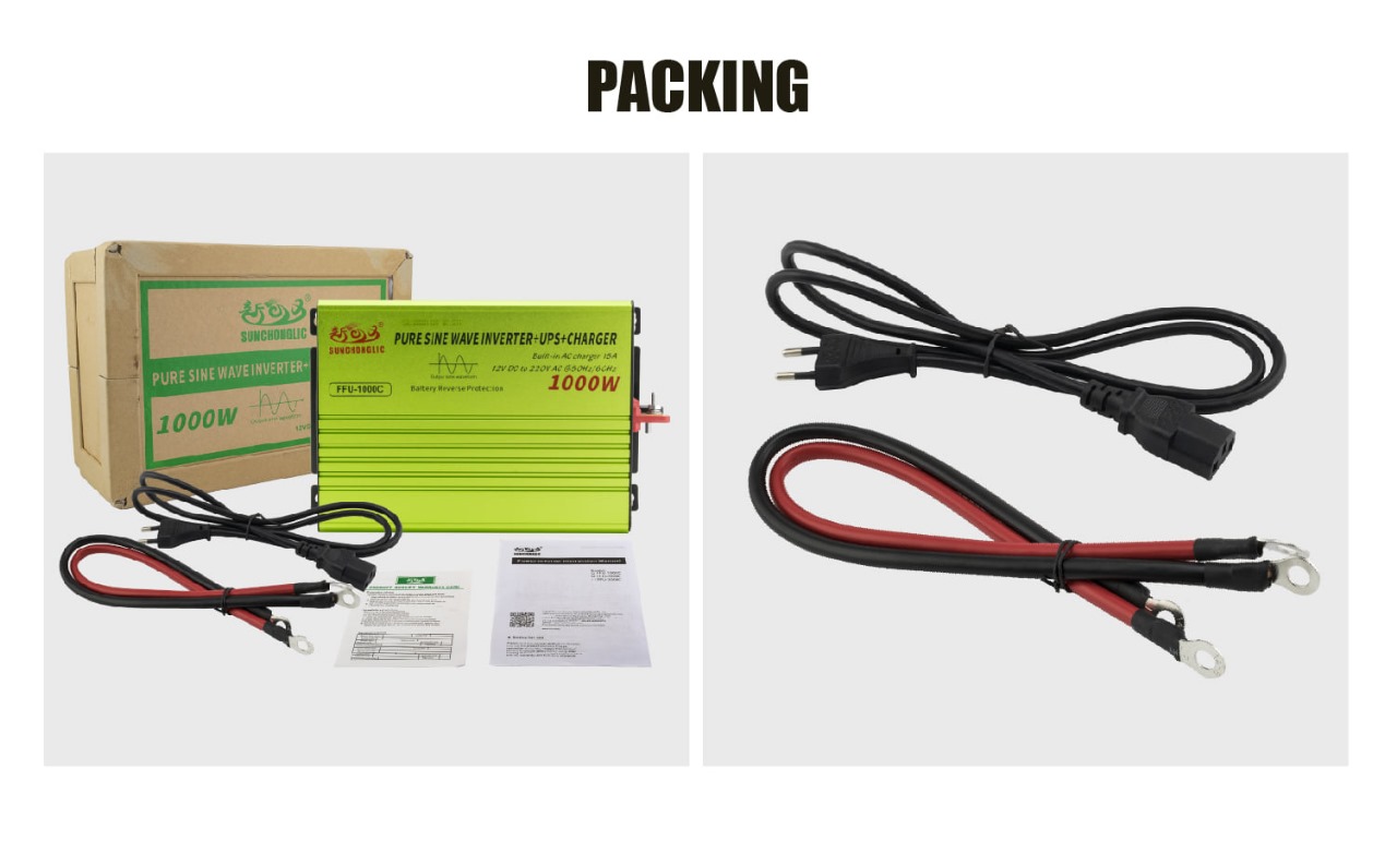 Pure Shine Wave 1000VA (1000 watt) Power Inverter with Charger