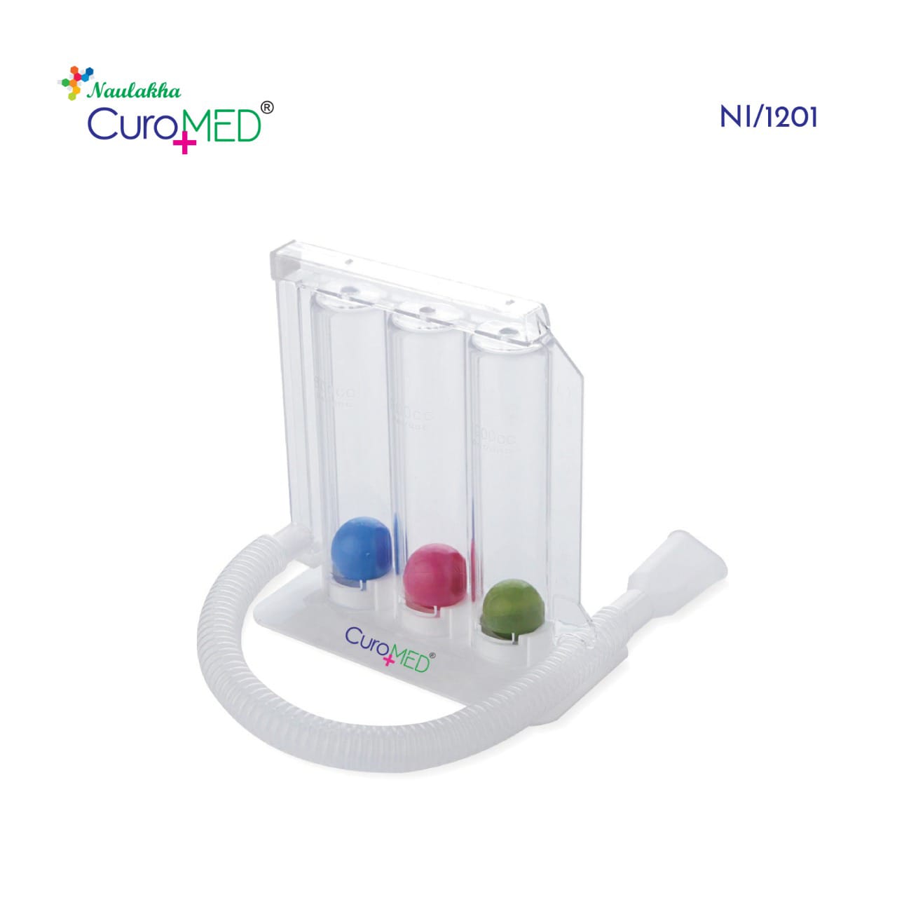 Curomed Romsons 3 Ball Spirometer Respiratory Lung Exercise
