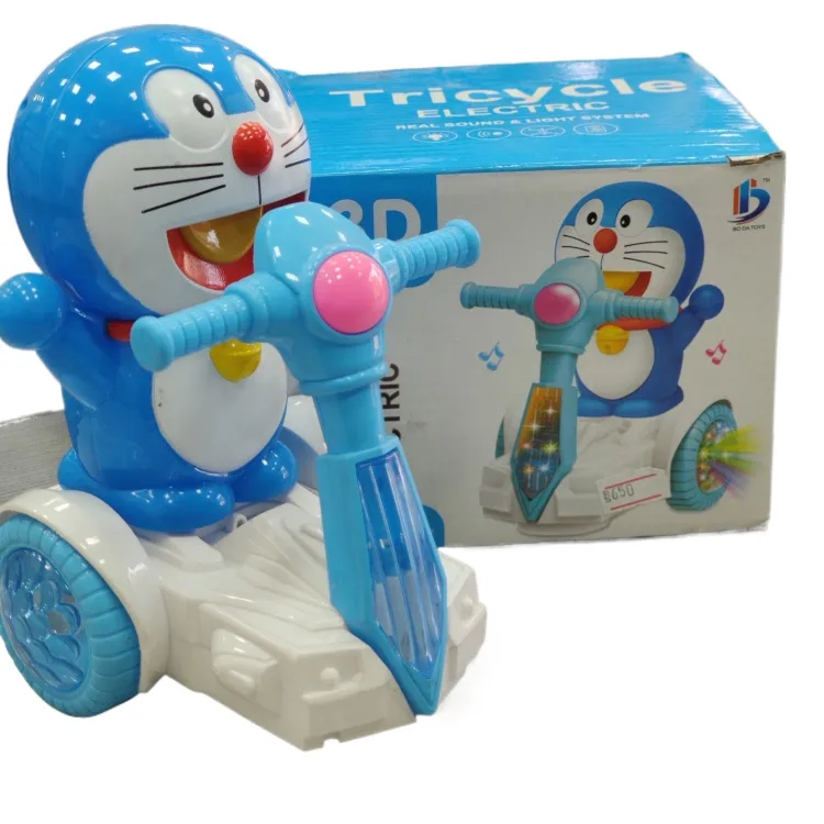 Chengji Toys Blue Doraemon 3D Tricycle - Battery Operated with Light and Music