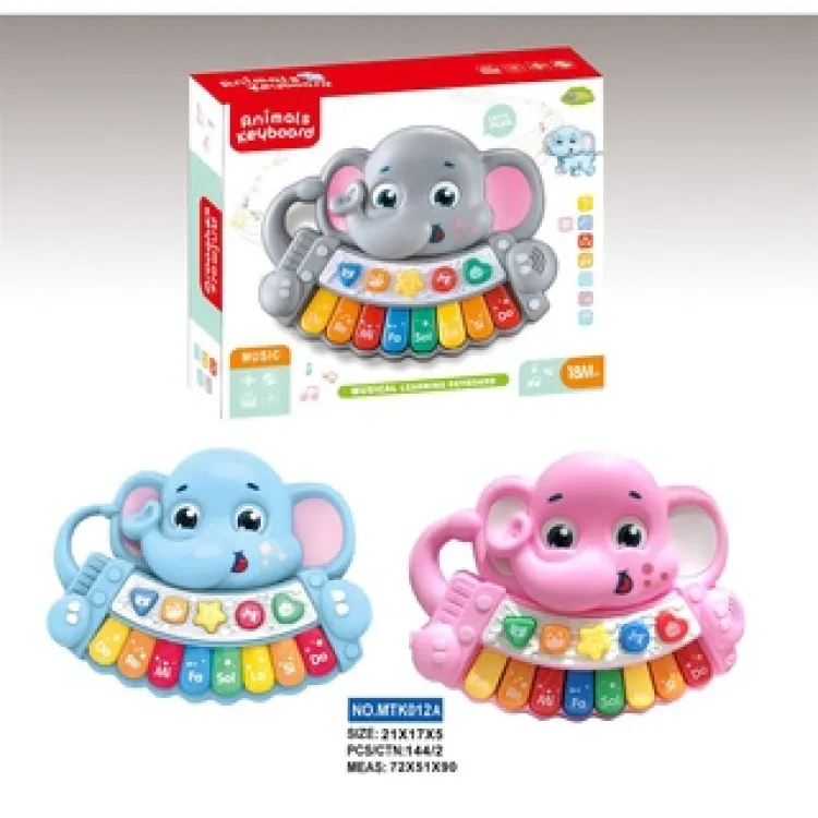 Blue Elephant Piano - Animal Sounds & Piano Keys for Kids