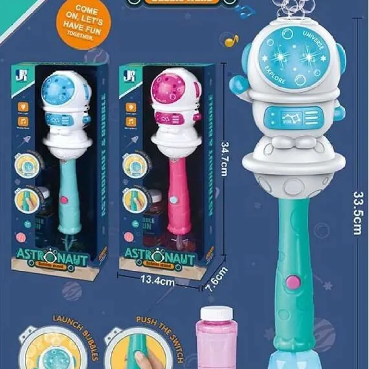 Chengji Electric Spaceman Bubble Wand - Lights, Music, Fun for Boys and Girls