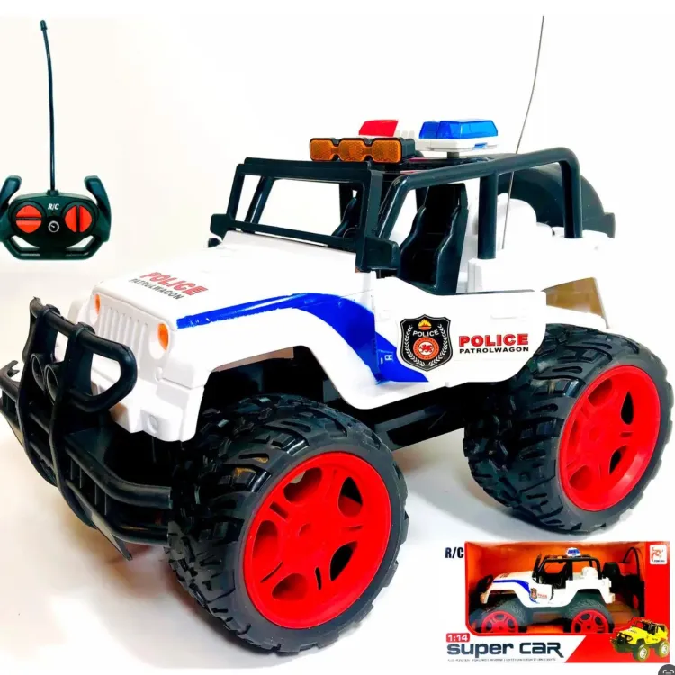 Remote Control Rechargeable Police Jeep SUV with Opening Doors