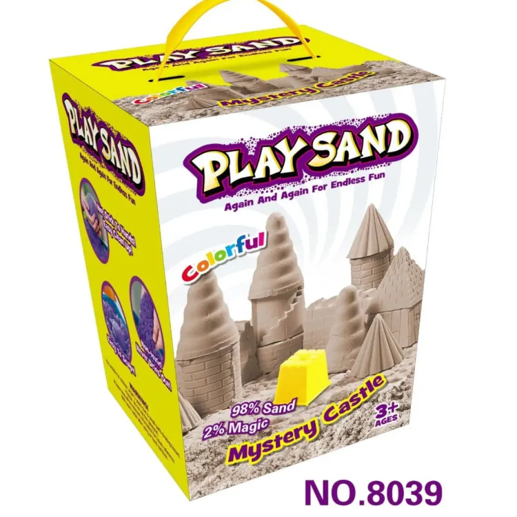 Colorful DIY Play Sand - Non-Sticky Fun for Building Castles