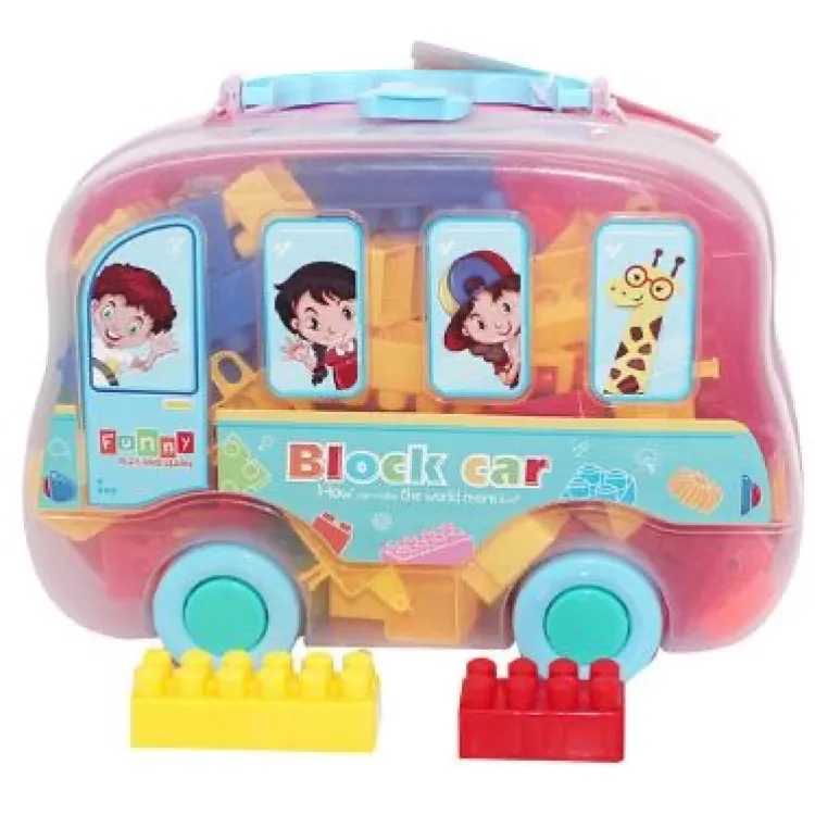 Colorful Blocks Car with 78pcs Shape-Marking Blocks