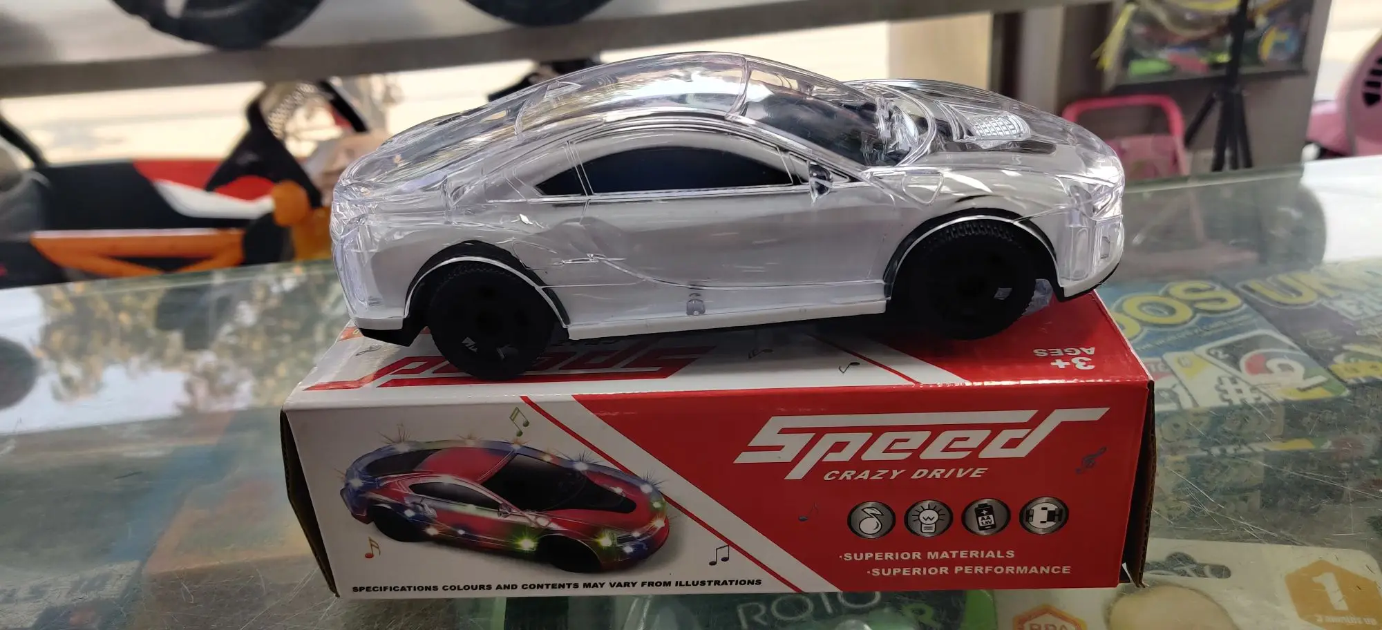 Transparent Light Car with Sound & Disco Lights