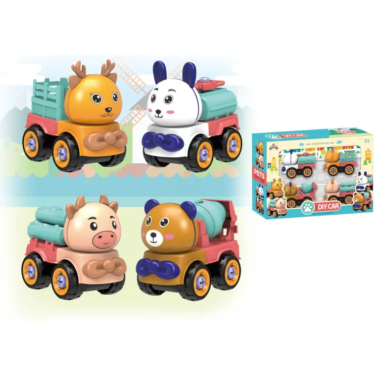 DIY Pull Back Car: Play with Different Animal Faces Every Day