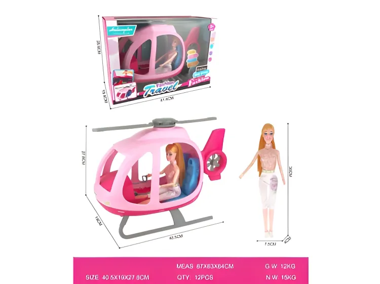 Helicopter Doll with Sound Toy
