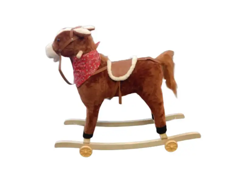 Wooden Horse Ride/Swing: Battery-Operated for Music