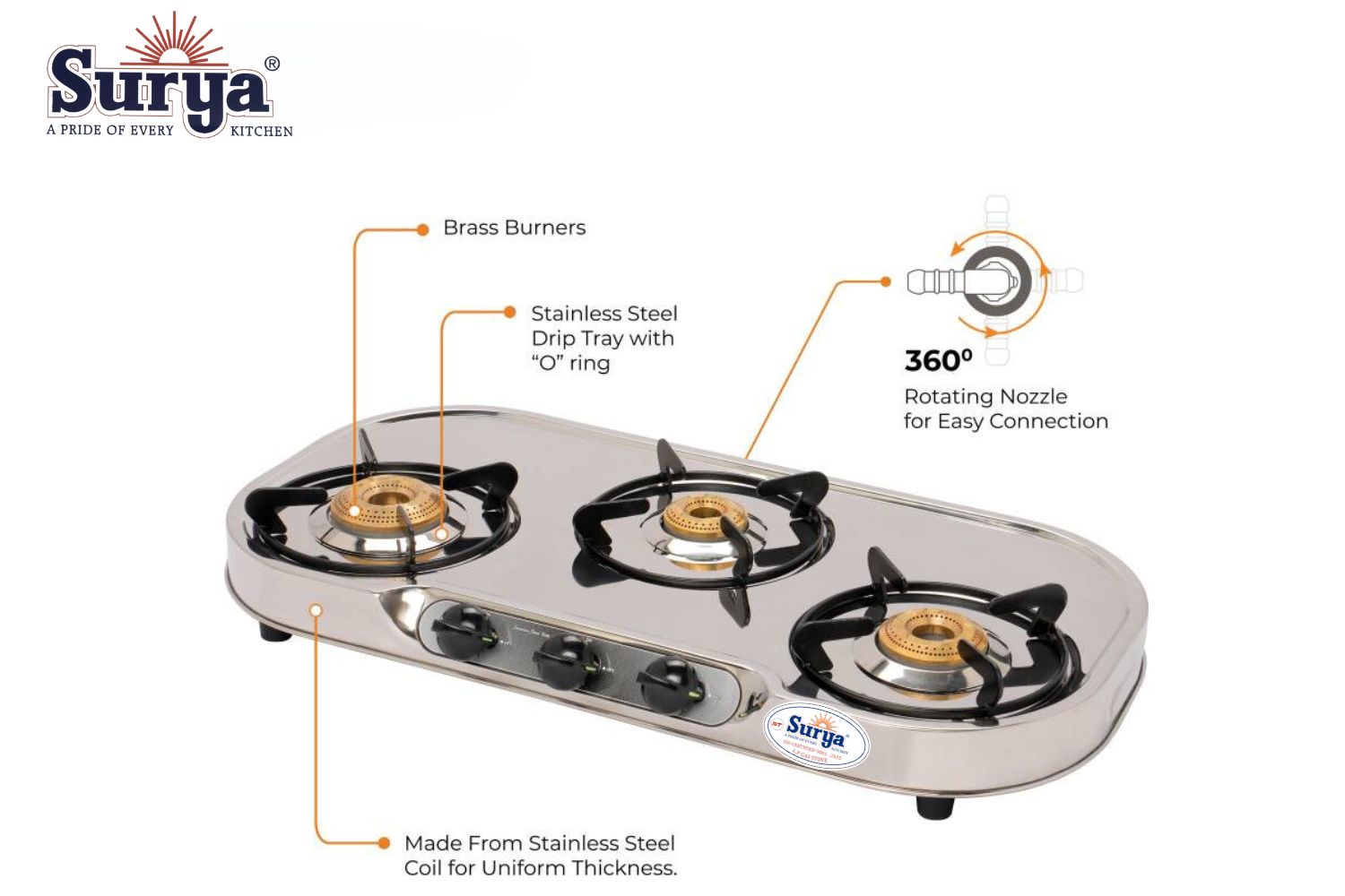 Surya Gas Stove -3 Burner