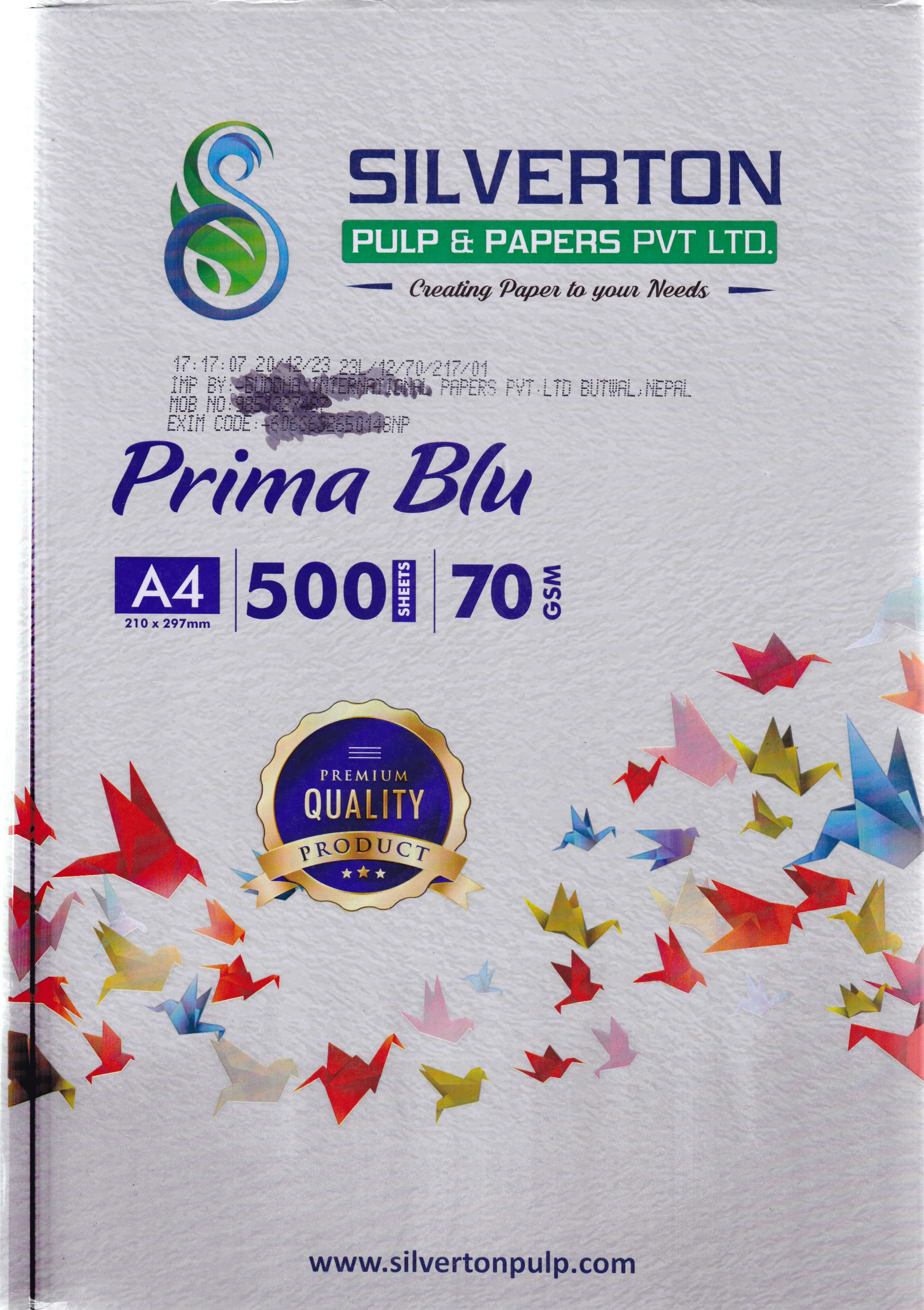 Silverton Prima Blu A4 Papers