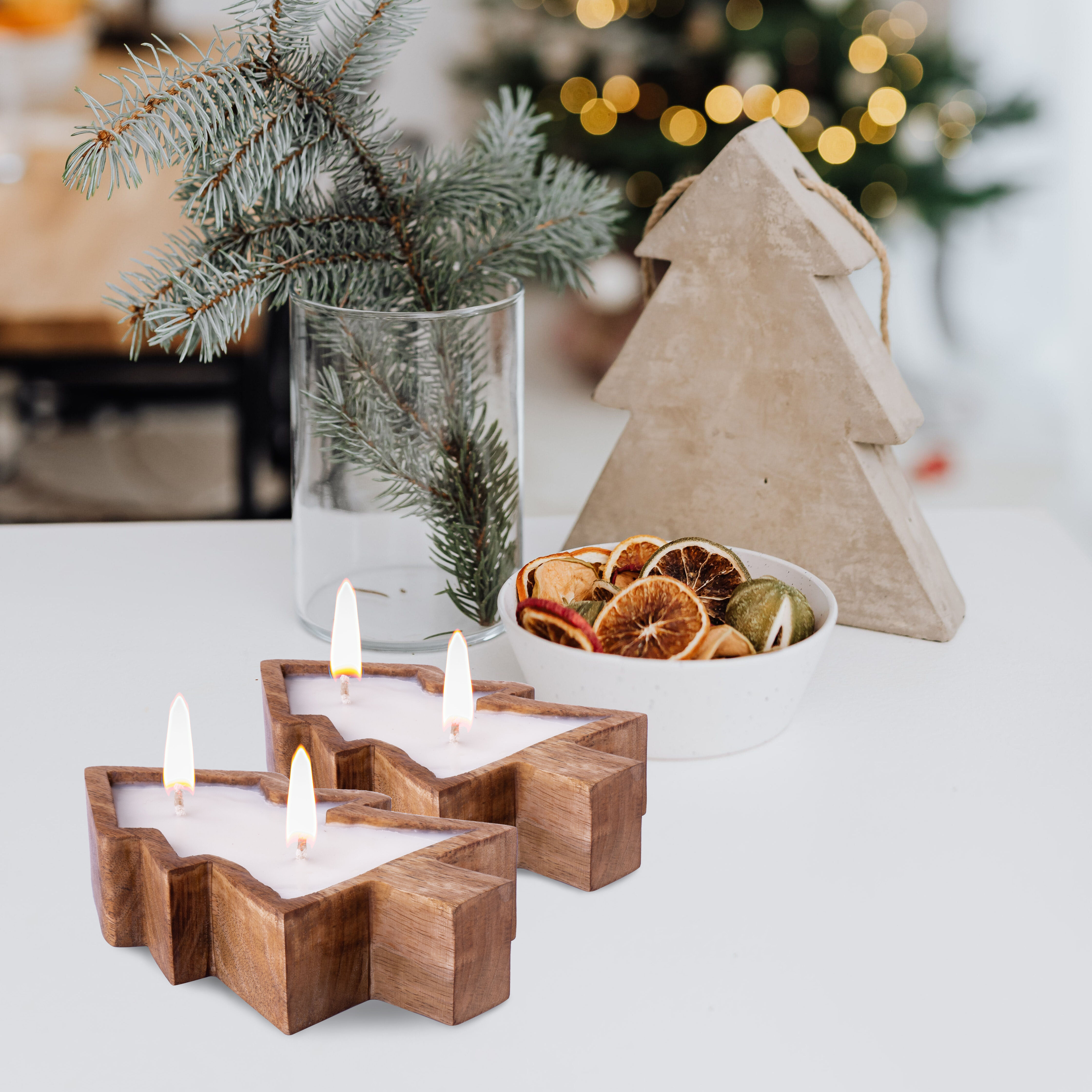 Christmas Tree Shaped Candle