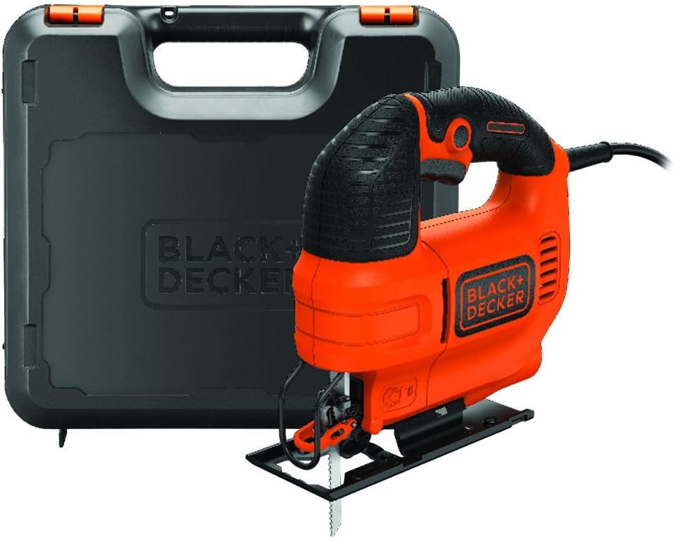 BLACK+DECKER 520 W Compact Jigsaw Power Tool with Blade and Kitbox, KS701EK-GB