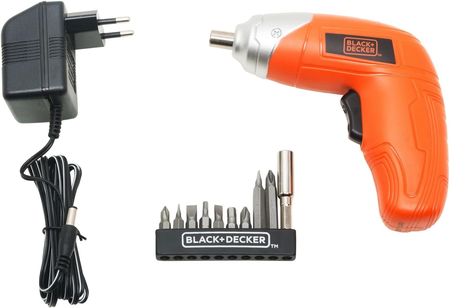 BLACK+DECKER 3.6V Li-Ion Cordless Power Screwdriver Kit with 10 Pieces Bitset ,  KC3610-B5