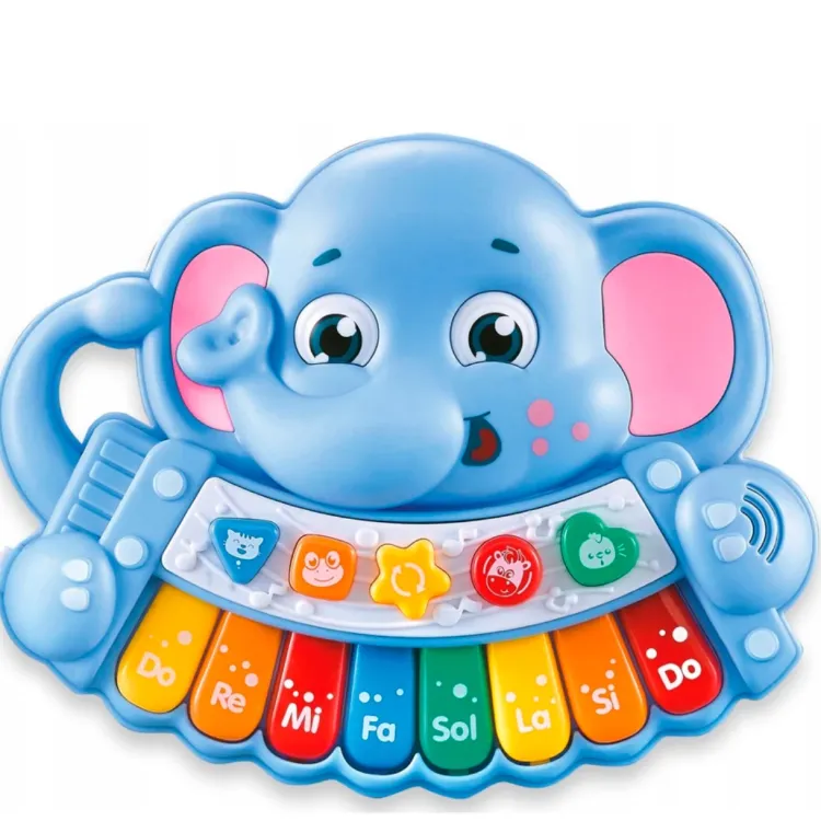 Music Elephant Shaped Piano With Different Animal Sounds And Piano Keys