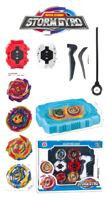 Speed Storm Gyro Four Beyblade And Shooter With Play Ground For Battle Field