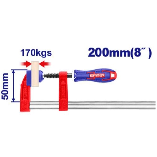 Emtop F clamp with plastic handle(ECLPF05201)